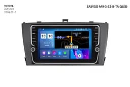 Штатна автомагнітола EasyGo M9-3-32-B-TA QLED Toyota Avensis