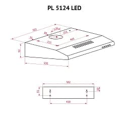 Витяжка плоска Perfelli PL 5124 I LED - мініатюра 11