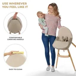 Стільчик для годування 2 в 1 Kinderkraft Fini 2 Beige (KHFINI02BEG0000) - мініатюра 4