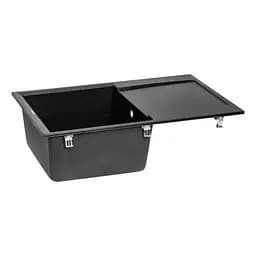 Кухонна мийка Lidz 790x495/230 BLM-14 (LIDZBLM14790495230), Чорний - мініатюра 4