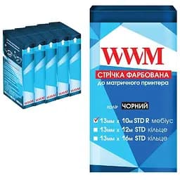 Лента к принтерам 13мм х 10м STD п. Black*5шт WWM (R13.10SR5)