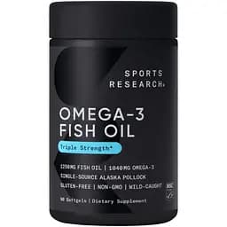 Рыбий жир Sport Research Fish Oil Alaska Pollock 1250 мг 90 капсул