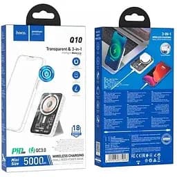 АКБ зовнішній Hoco Transparent discovery edition magnetic fast charge power bank Q10 5000mAh 000009112-up - мініатюра 3