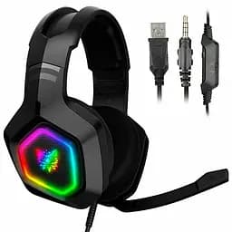 Навушники Onikuma для ПК ігрова гарнітура K10 Gaming з підсвіткою чорна - мініатюра 2