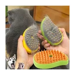 Парова масажна щітка для вичісування підшерстя та вовни свійських тварин, Гребінець 3 в 1 для котів собак