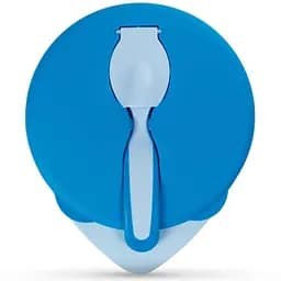 Мисочка BABOO 9-029 від 6 місяців з кришкою та ложечкою Синя (5057778090295)