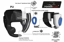 Боксерський тренувальний шолом Power Play 3100 PU, Red тренувальний - XS - мініатюра 5
