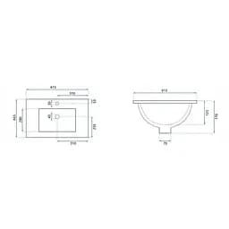 Умивальник Rea Dafne 60 47x61 білий REA-U0786 (REA-U0876) - мініатюра 5