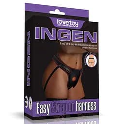 Трусики для страпона LoveToy Easy Strap on Harness As Pic чорний