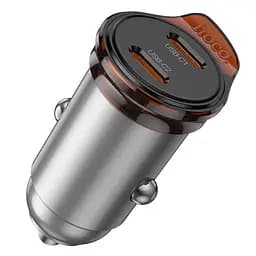 Автомобильный зарядный адаптер HOCO NZ16b 2 порта Type-C 45 W