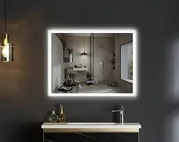 Дзеркало Mixxus FLAT MR04-80x60 з LED Touch, Anti-fog, димером, регулюванням яскравості, годинником (MI6928) - мініатюра 7