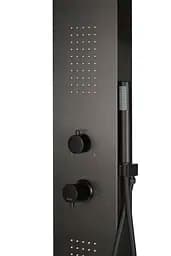 Душова панель Corsan Tugela black LED з виливом S029MBLLEDW, Чорний матовий - мініатюра 4