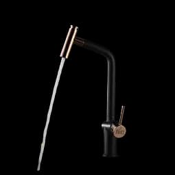 Cмеситель для кухни с выдвижным изливом черный Nett FBG-44 Бронза