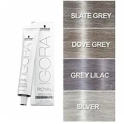Перманентна фарба для зрілого волосся Schwarzkopf Professional Igora Royal Silver Absolutes Silver Whites відтінок Silver (срібло) 60 мл - мініатюра 2