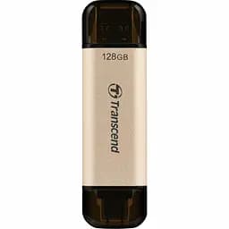 Флеш-накопичувач Transcend USB флеш накопичувач 128GB JetFlash 930 Gold-Black USB 3.2/Type-C (TS128GJF930C)