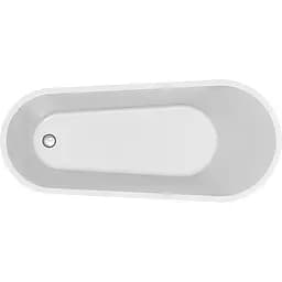 Ванна акрилова Cersant Zen 167х72 окремостояча овальна з ніжками і сифином S301-302