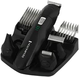 Remington Набор для бороды Edge all in one kit, усов, головы, носа и тела, акум., насадок-10, титан.напыл., черный