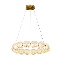 Підвісна LED-люстра з кулями для вітальні Levistella 7841030-15 AB бронза 30 Вт 560 мм - мініатюра 2