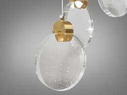Стельова люстра LED Diasha 3008/8G, 24W, золота, сучасний стиль для коридору, спальні, офісу, кафе - мініатюра 4