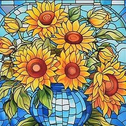 Алмазна мозаїка "Ваза сонячного настрою" DEEX16295 не повна викладка 30х30 см