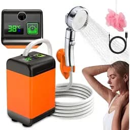 Портативний душ 3,7 В насос 4800 мАч з 3 режимами напору Outdoor shower AND XL-1402 - мініатюра 2