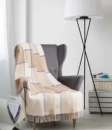 Плед вовняний Vladi Ельф 170х210 бежево-сірий