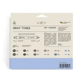 Набір маркерів Gray Tones, 12 шт. 99IDEAS - мініатюра 2