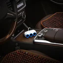 Автомобільне зарядне трійник - розгалужувач HOCO C1 3-в-1 - 3*Sockets + 2*USB - мініатюра 8