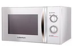 Мікрохвильова піч Liberton LMW-2380M White, 800W, 23 л, 5 рівнів потужності, керування поворотним перемикачем, діаметр поворотного столу 27 см