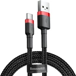 Кабель Baseus Cafule Type-C Cable 2A (3m) red/black (CATKLF-U91)
