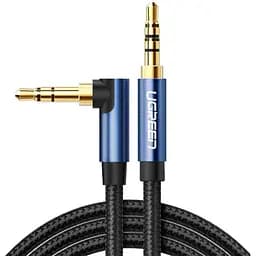 Аудіокабель Ugreen 3.5 мм Male to 3.5 мм Male Cable Gold Plated Metal Case with Braid 1 м блакитний чорний