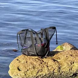 Сумка ORGANIZE из крепкой сетки в песочнице на затяжке 33•32 см (черный)