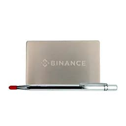 Металева пластина для зберігання сід-фрази Binance Mini Plate 55×90 мм + гравірувальна ручка (1 шт)