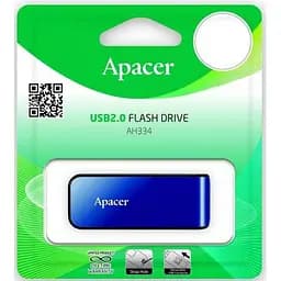 USB флеш накопичувач Apacer 32GB AH334 blue USB 2.0 (AP32GAH334U-1) - мініатюра 6