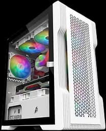Корпус 1stPlayer T3-WH-4F1-W FRGB White - мініатюра 2