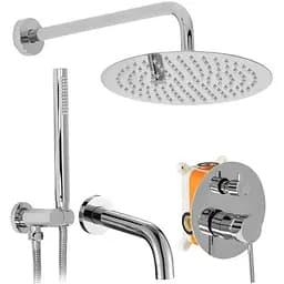 Душова система прихованого монтажу Rea Lungo + Box з виливом хром REA-P6612, Хром