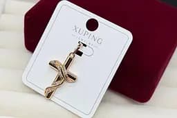 Жіночий хрестик медичне золото біжутерія підвіска кулон хрестик універсальна прикраса Xuping на шию