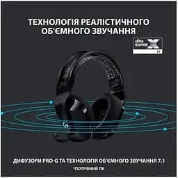Бездротова ігрова гарнітура Logitech G733 Wireless Lightspeed RGB з підсвічуванням чорна (981-000864) - мініатюра 6