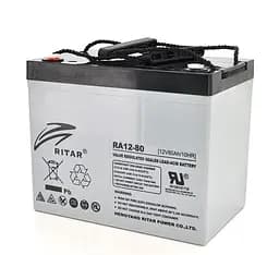 Аккумуляторная батарея AGM RITAR RA-1280 12V 80Ah - мініатюра 1