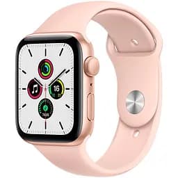 Смарт-годинник Apple Watch SE GPS 44 mm Gold спортивний ремінець рожевий пісок (Grade C) Seller Refurbished