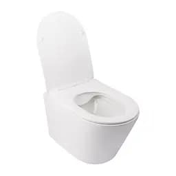 Унітаз підвісний Qtap Swan ULTRA QUIET із сидінням SLIM DUROPLAST/ SOFT-CLOSE/ QUICK RELASE QT16335179W - мініатюра 2