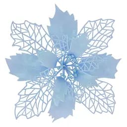 Ялинкова іграшка MIS LT Квітка Різдвяник великий 23х23х5 см блакитний