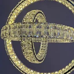 Люстра кришталева на тросах Led Linisoln 009-50*40*30 метал, кришталь LЕD 90Вт 120-50 см - мініатюра 3