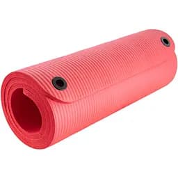 Мат для фітнесу та йоги з отворами Hop-Sport HS-N015GM 1,5см червоний - мініатюра 4