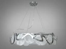 Екстравагантна люстра підвіс з круглими скляними елементами на 10 ламп,