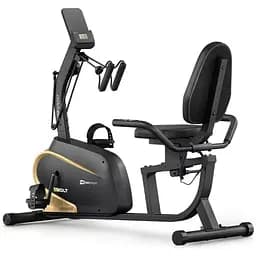 Горизонтальний велотренажер Hop-Sport HS-045L Volt магнітний золотистий