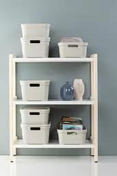 Кошик Idea Home Pyramid з кришкою 8.2 л 36x24x12.5 см бежевий (00642 Bej) - мініатюра 2