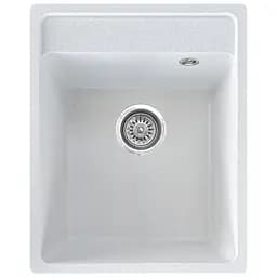 Мийка кухонна Valetti 85C гранітна 510х410 мм біла - мініатюра 2