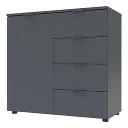 Комод Doros Рон 1 1 фасад 4 шухляды Графіт 80х38х81 (41516006) - мініатюра 6