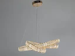 Підвісна кришталева LED-люстра Diasha D8880/600G, золота, Ø 65 см, 92 W, з пультом - мініатюра 4